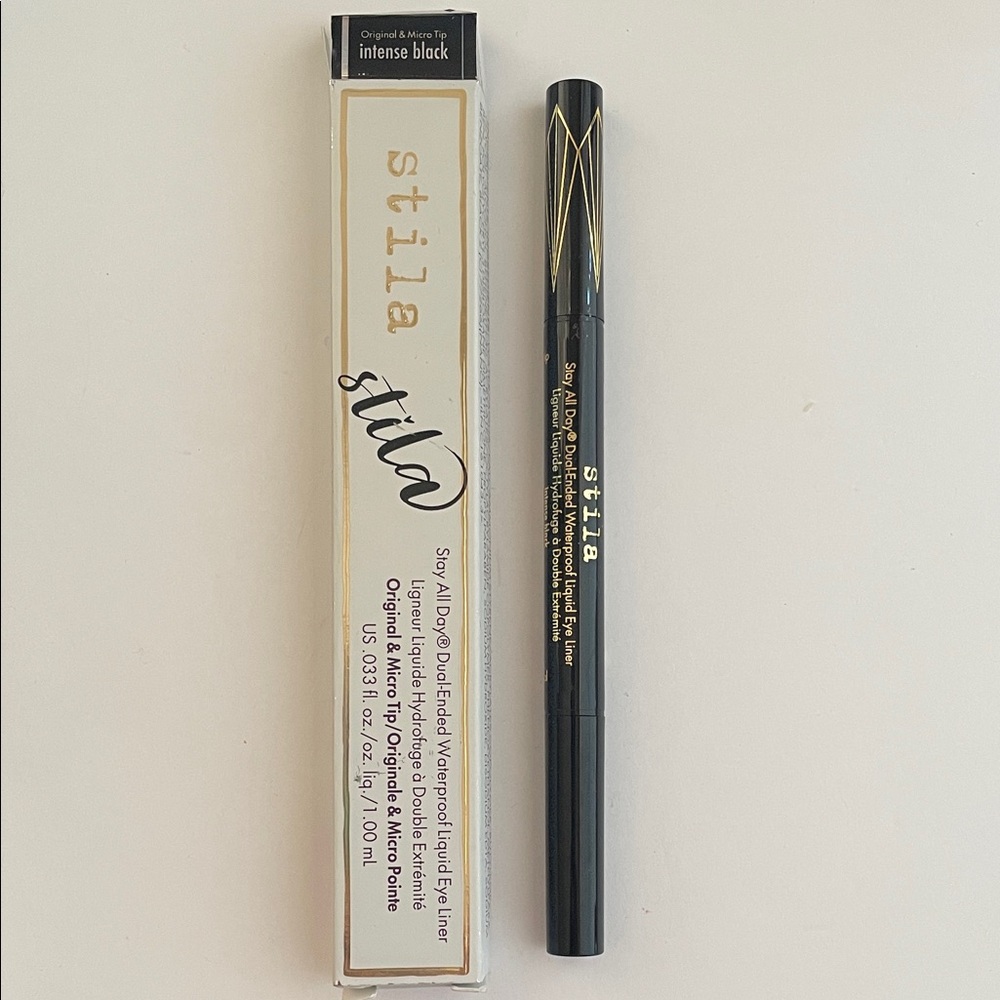Stila Stay All Day “Intense Black” Dual-Ended Waterproof Liquid Eyeliner BNIB!